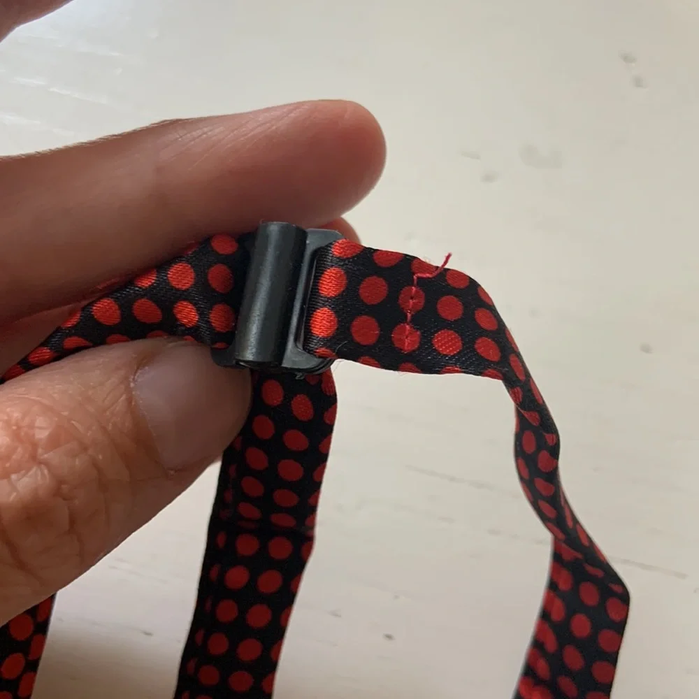 Black and Red Polka Dot Bow Tie